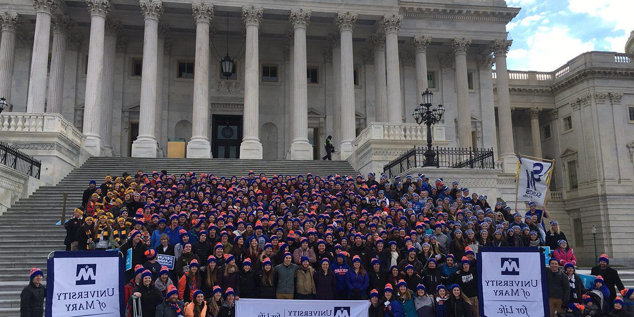 600 University of Mary students, faculty and friends at the nations capitol